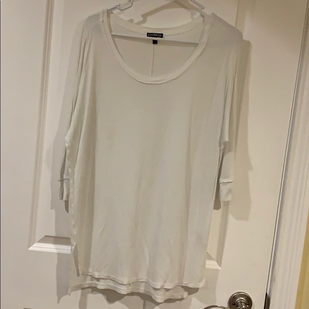 White Quarter Sleeve Shirt